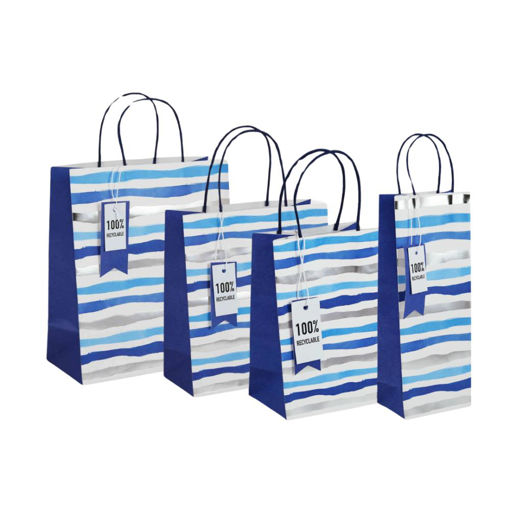 Picture of DISTRESSED BLUE STRIPES BAG